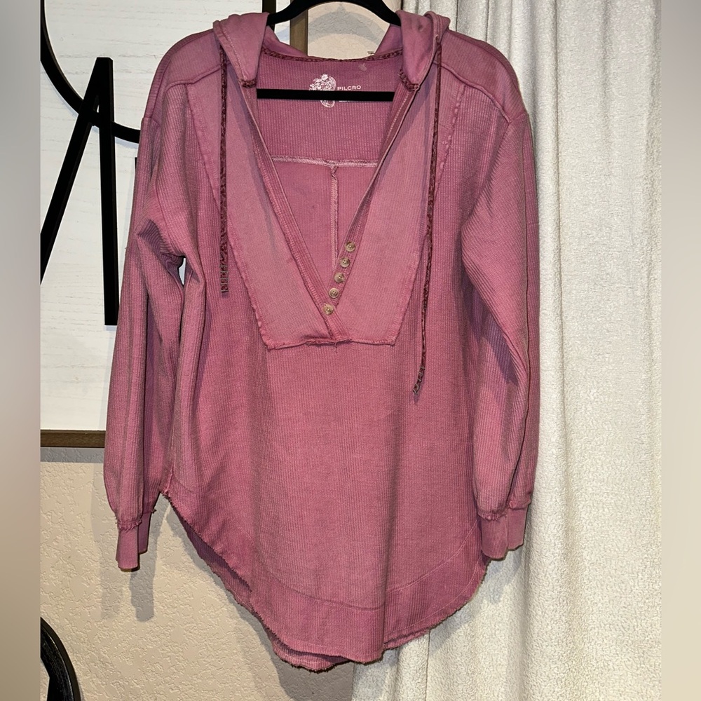 Pilcro Mauve Anthropologie Hoodie Sweatshirt